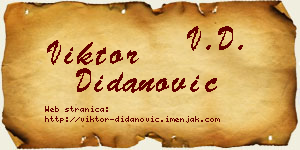 Viktor Didanović vizit kartica